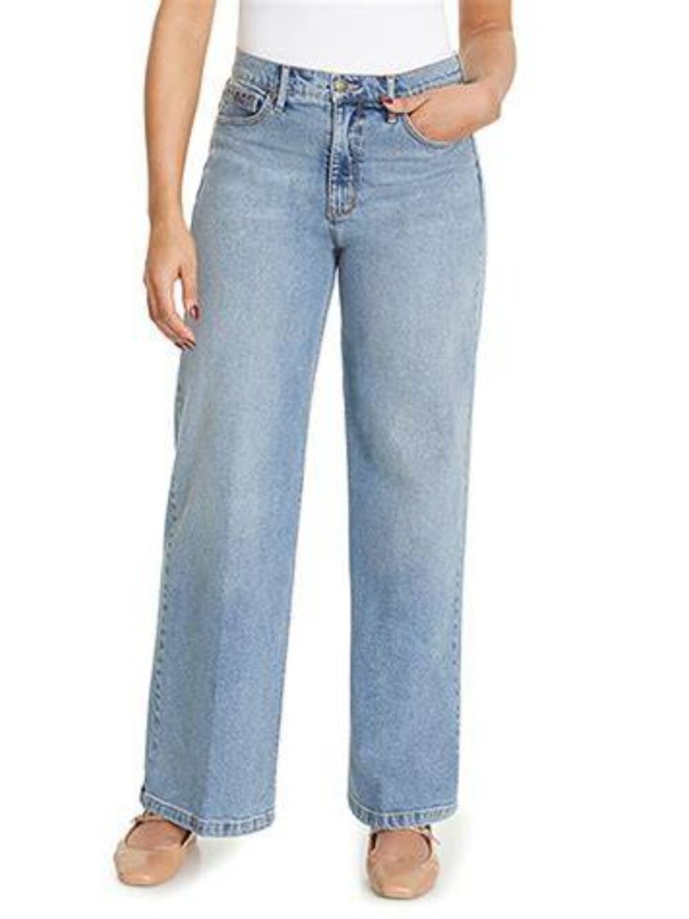 Nine West Light Blue Wide Leg Jeans